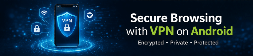 VPN connection example Android USA global internet access