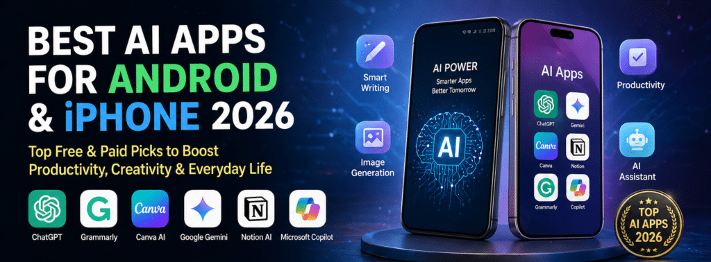 best AI apps for Android and iPhone 2026 top free and paid picks